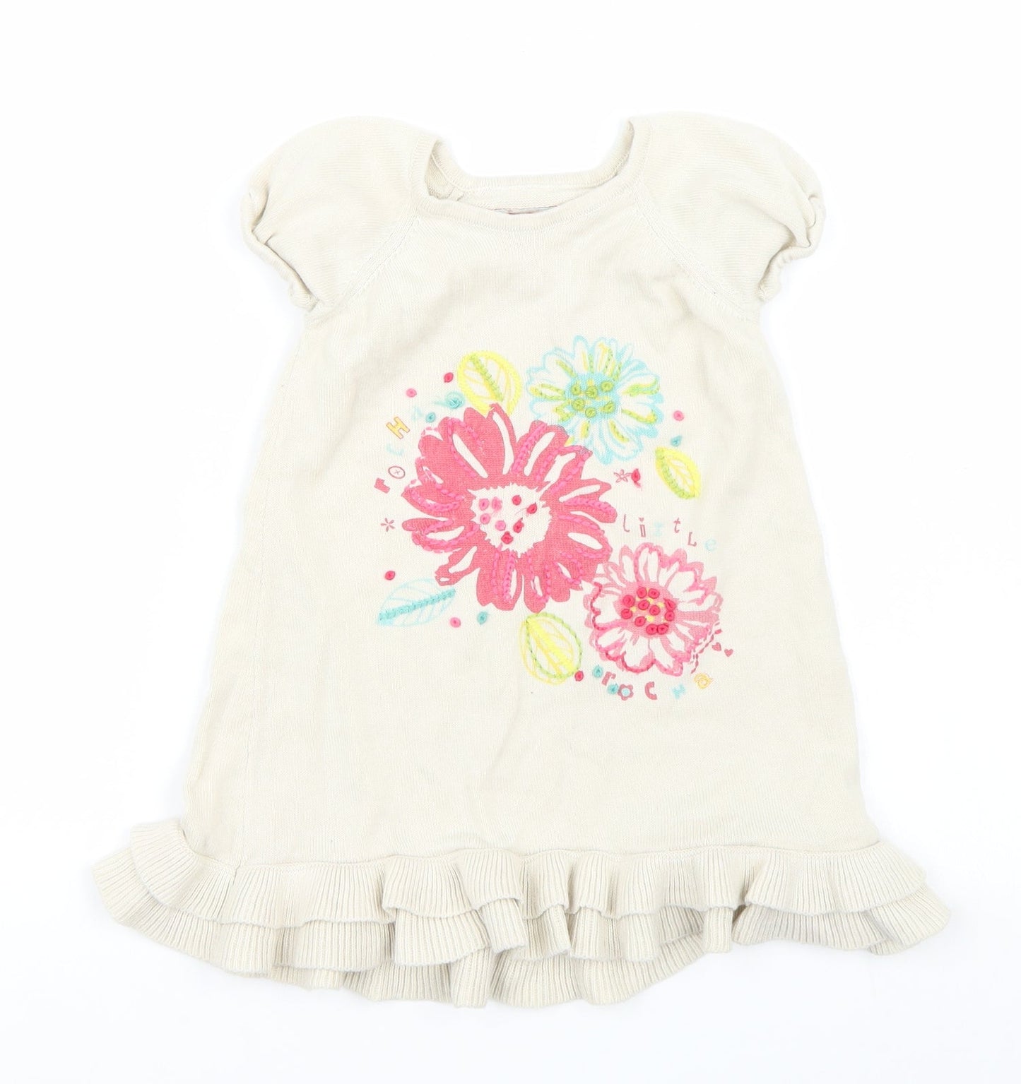 Debenhams Girls Beige   Jumper Dress  Size 18-24 Months