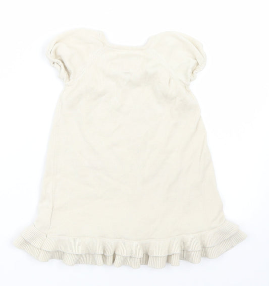 Debenhams Girls Beige   Jumper Dress  Size 18-24 Months
