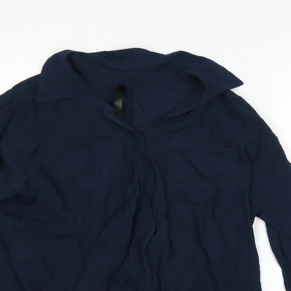 Preworn Womens Blue   Basic Button-Up Size M