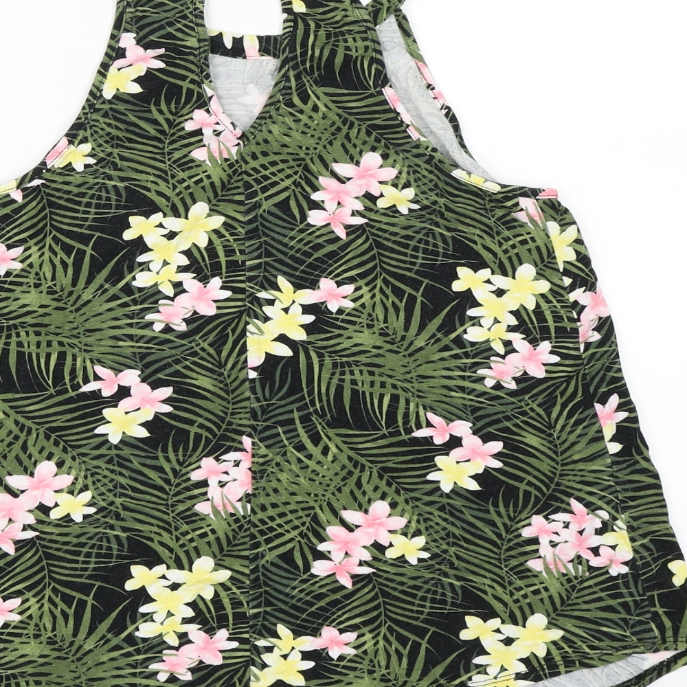 Dorothy Perkins Womens Green Floral  Basic Tank Size 10
