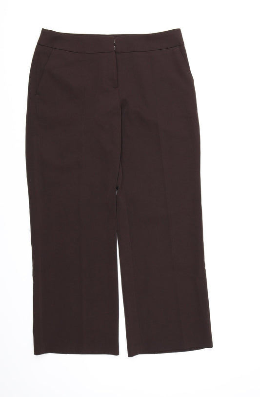 South Womens Brown  Rayon Dress Pants Trousers Size 10 L28 in