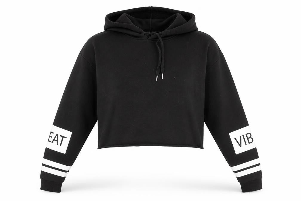 H&M Womens Black   Pullover Hoodie Size S  - Slogan