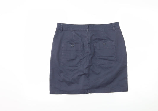 H&M Womens Blue   A-Line Skirt Size 10