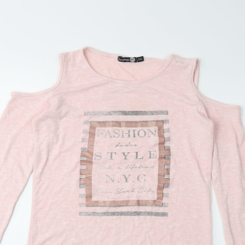 Boohoo Girls Pink   Basic Blouse Size 11-12 Years