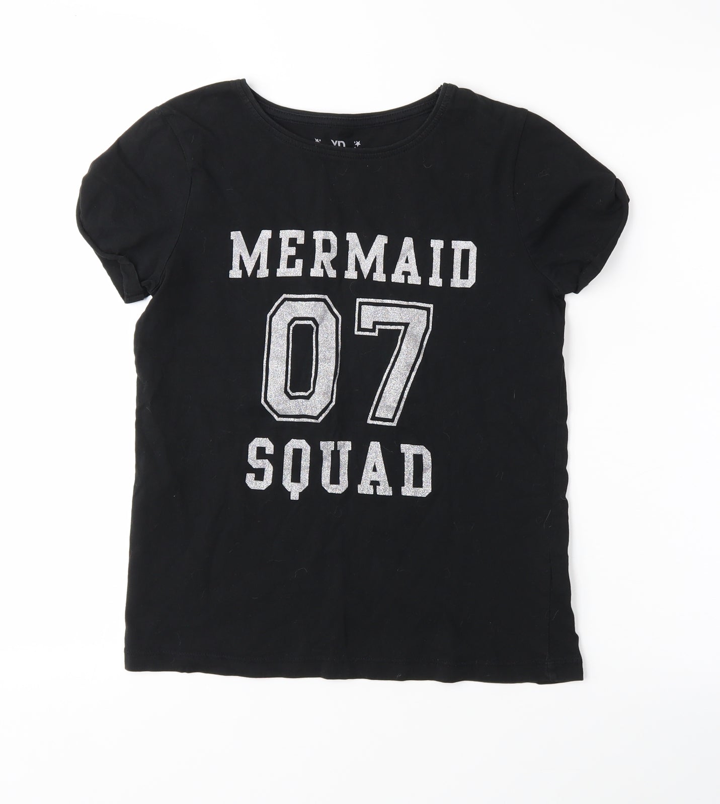 yd Girls Black   Basic T-Shirt Size 11-12 Years