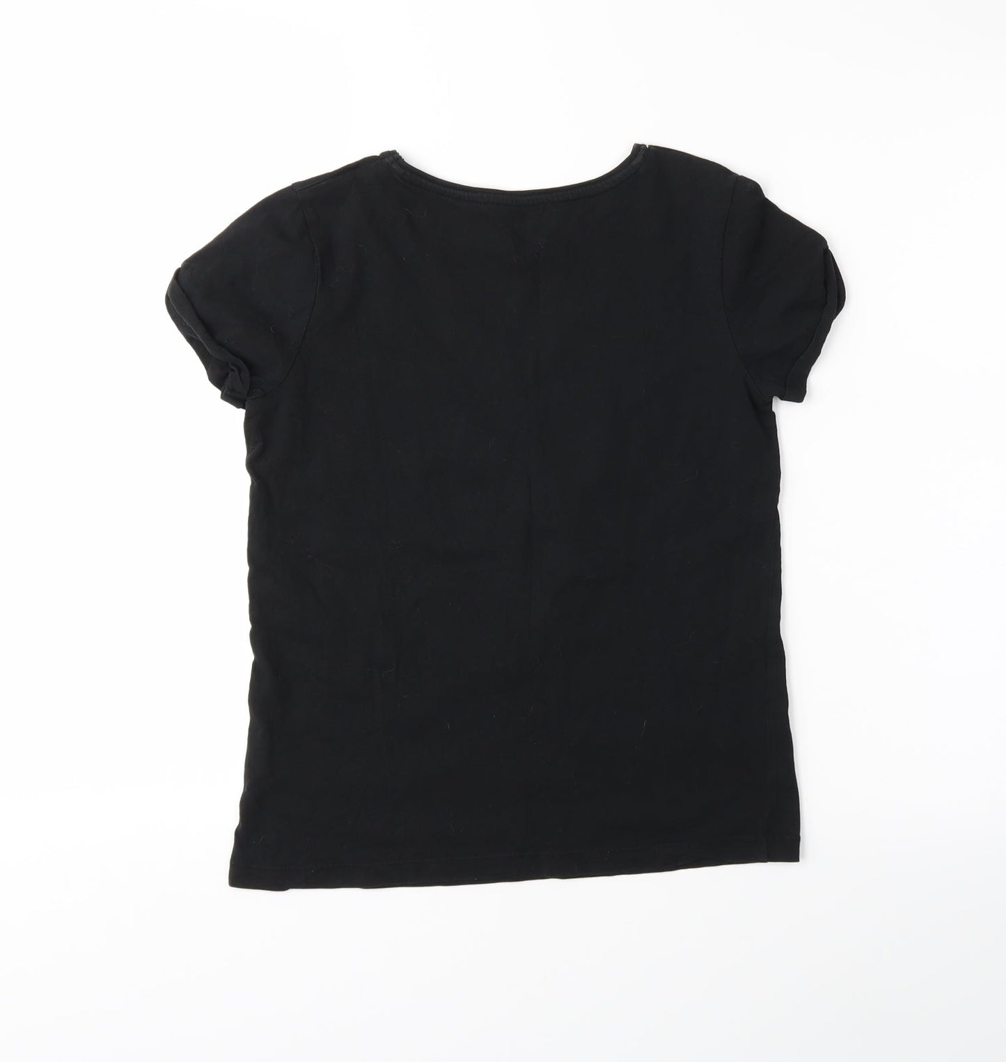 yd Girls Black   Basic T-Shirt Size 11-12 Years