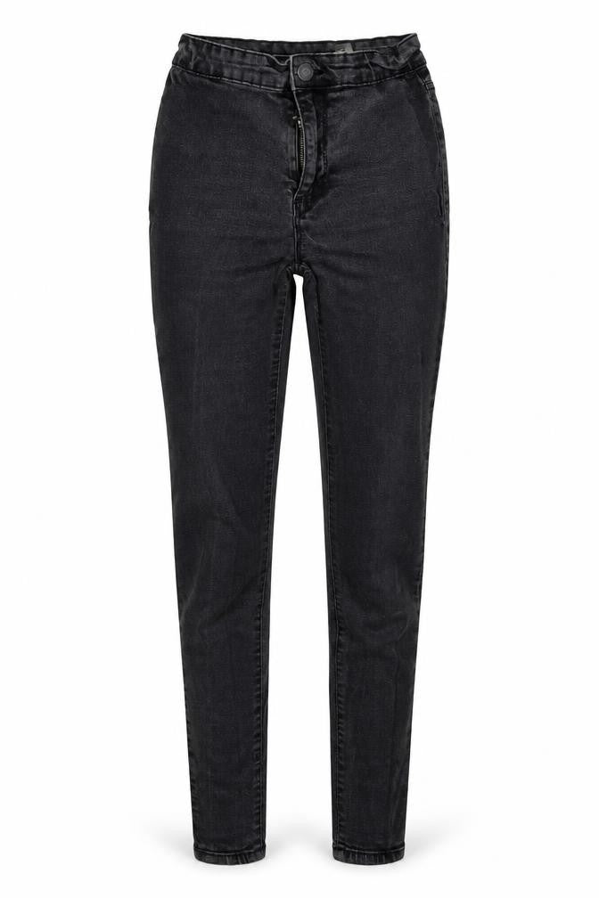 Front view of denim and co women’s black skinny jeans, size UK 4, 25-inch leg