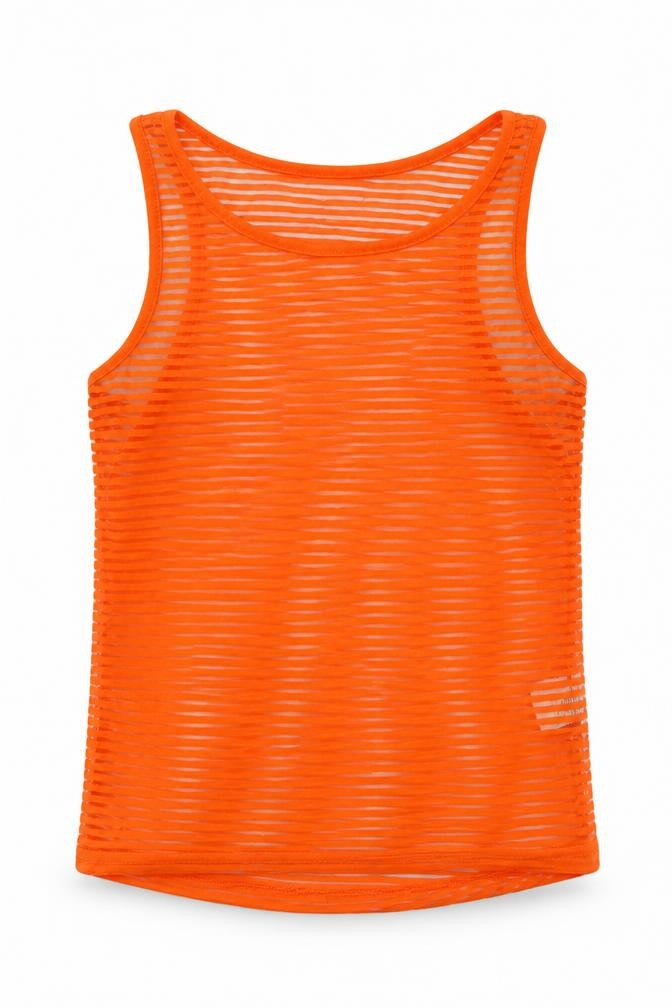 Front view of yd girls’ orange basic t-shirt, size 10-11, years