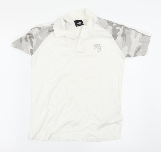 Ripstop Boys White   Basic T-Shirt Size XL