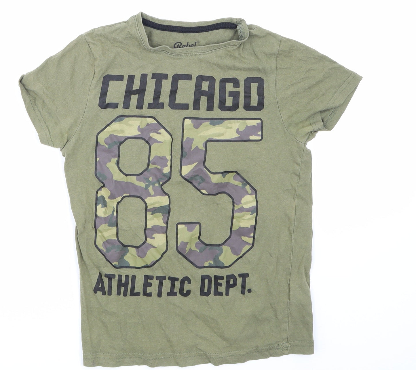 Primark Boys Green   Basic T-Shirt Size 9-10 Years