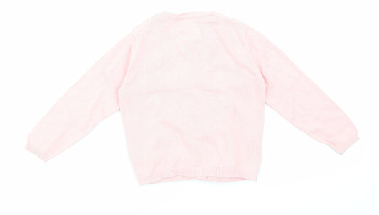 Back view of made wtih love Pink Floral Jumper, size 12-18, Months