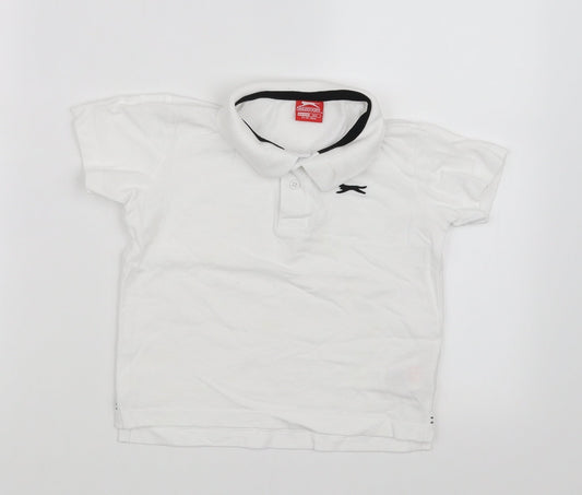 Slazenger Boys White   Basic Polo Size 5-6 Years