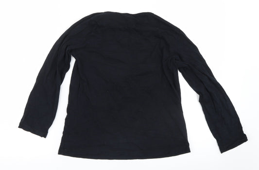 Primark Girls Black   Basic T-Shirt Size 10-11 Years  - Minnie Mouse