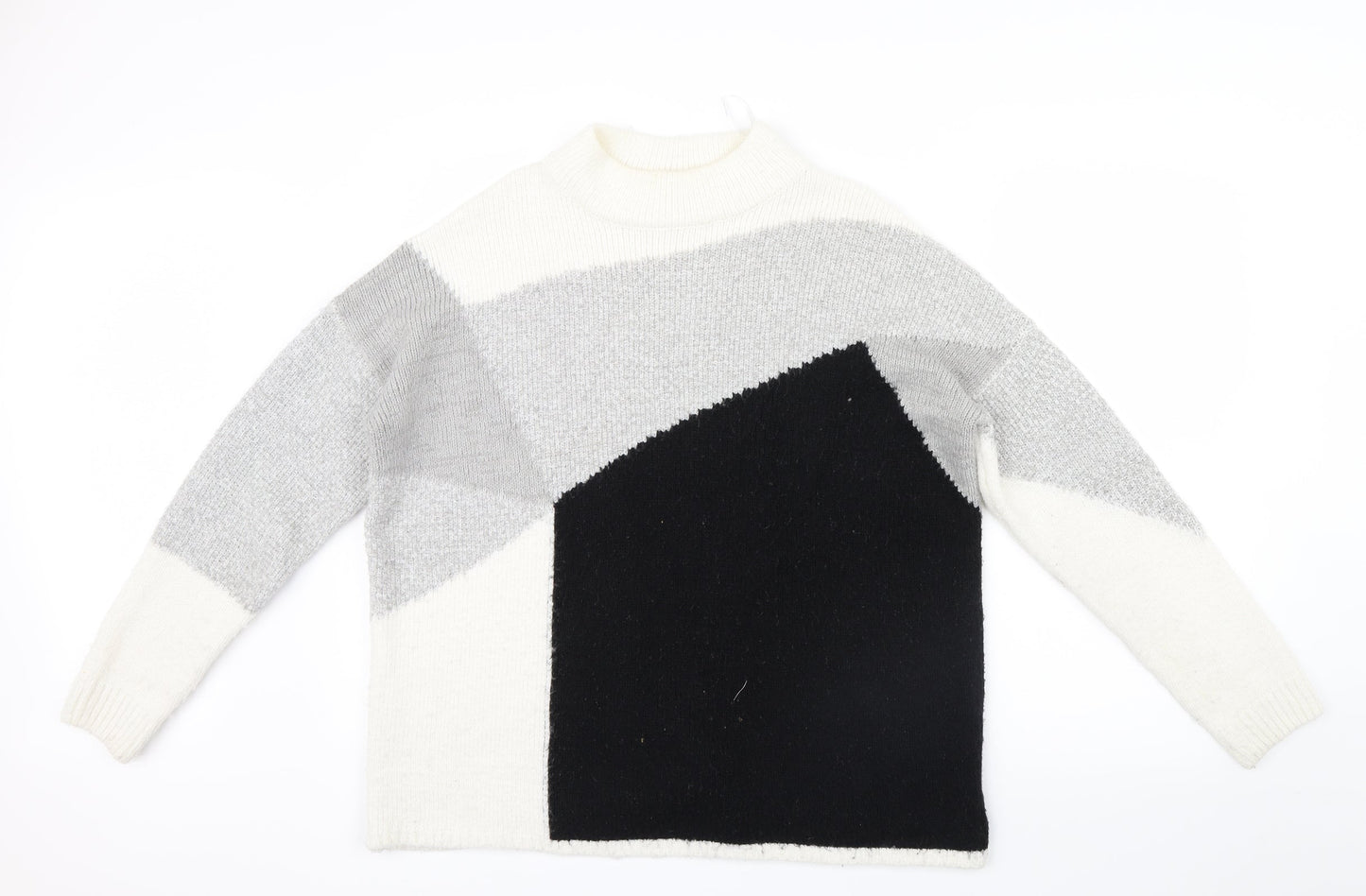Papaya Womens Black  Knit Pullover Jumper Size M