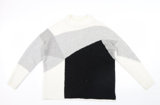 Papaya Womens Black  Knit Pullover Jumper Size M