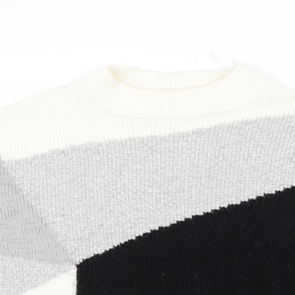 Papaya Womens Black  Knit Pullover Jumper Size M