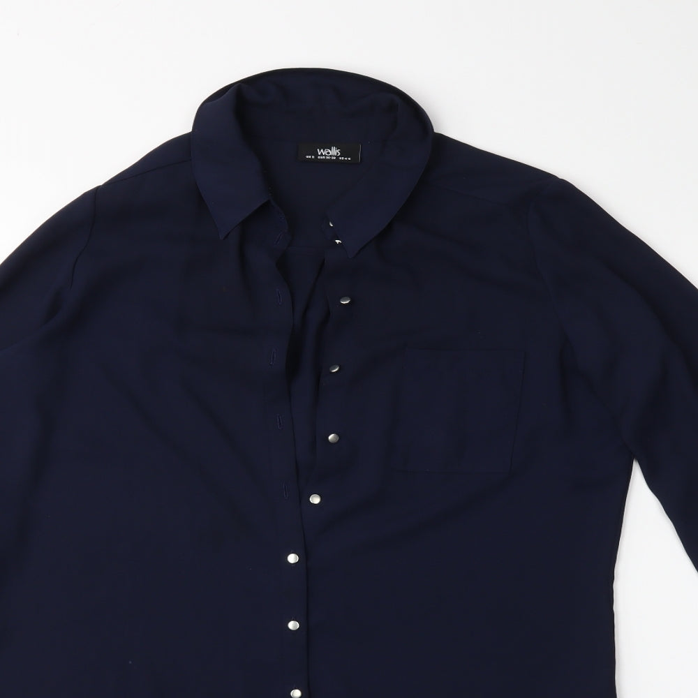 Wallis Womens Blue   Basic Blouse Size S