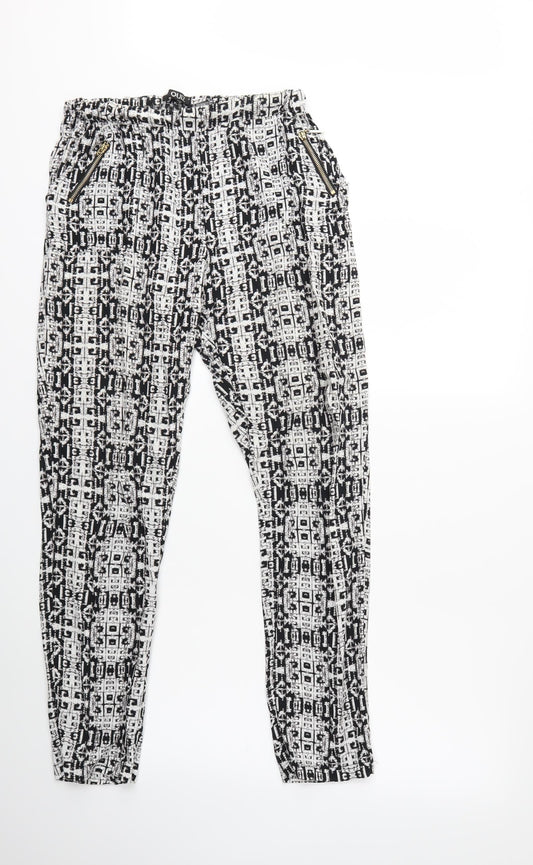 Quiz Womens White   Trousers  Size 8 L29 in