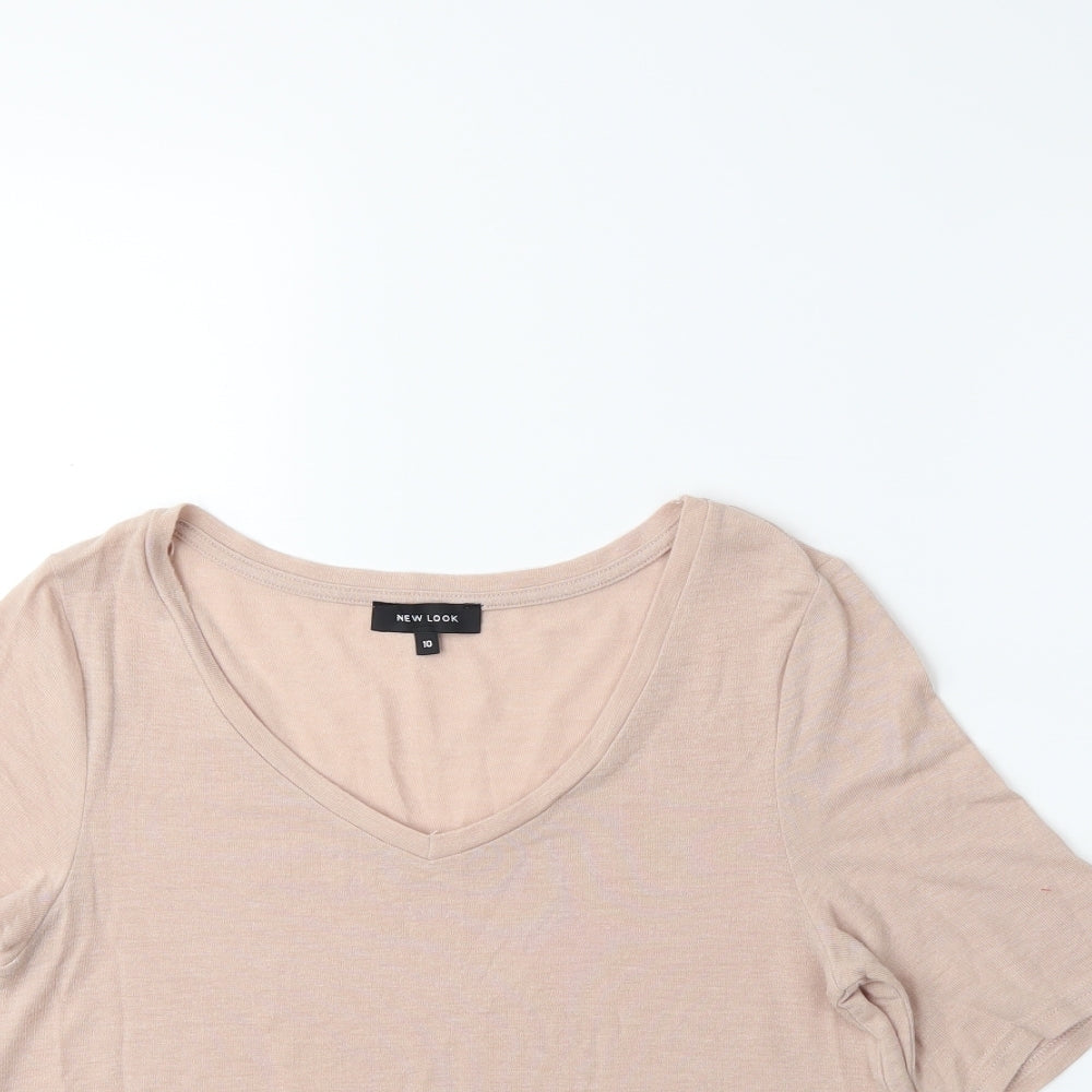 New Look Womens Beige   Basic T-Shirt Size 10