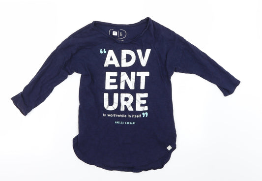 Gap Girls Blue   Basic T-Shirt Size 8 Years