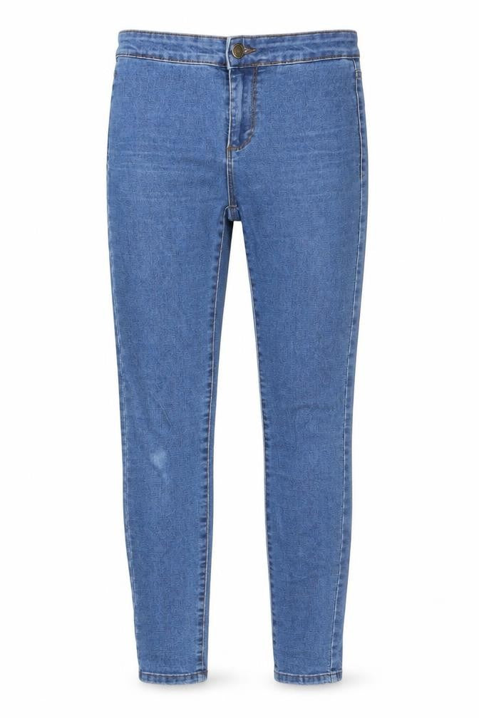 Front view of denim co women’s blue skinny jeans, size UK 8, 30-inch leg