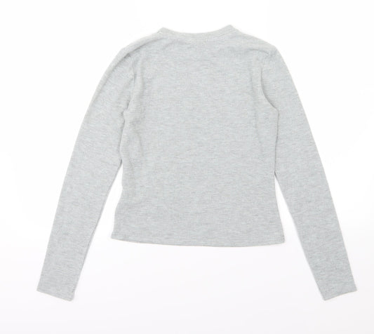 H&M Womens Grey  Knit Pullover Jumper Size S