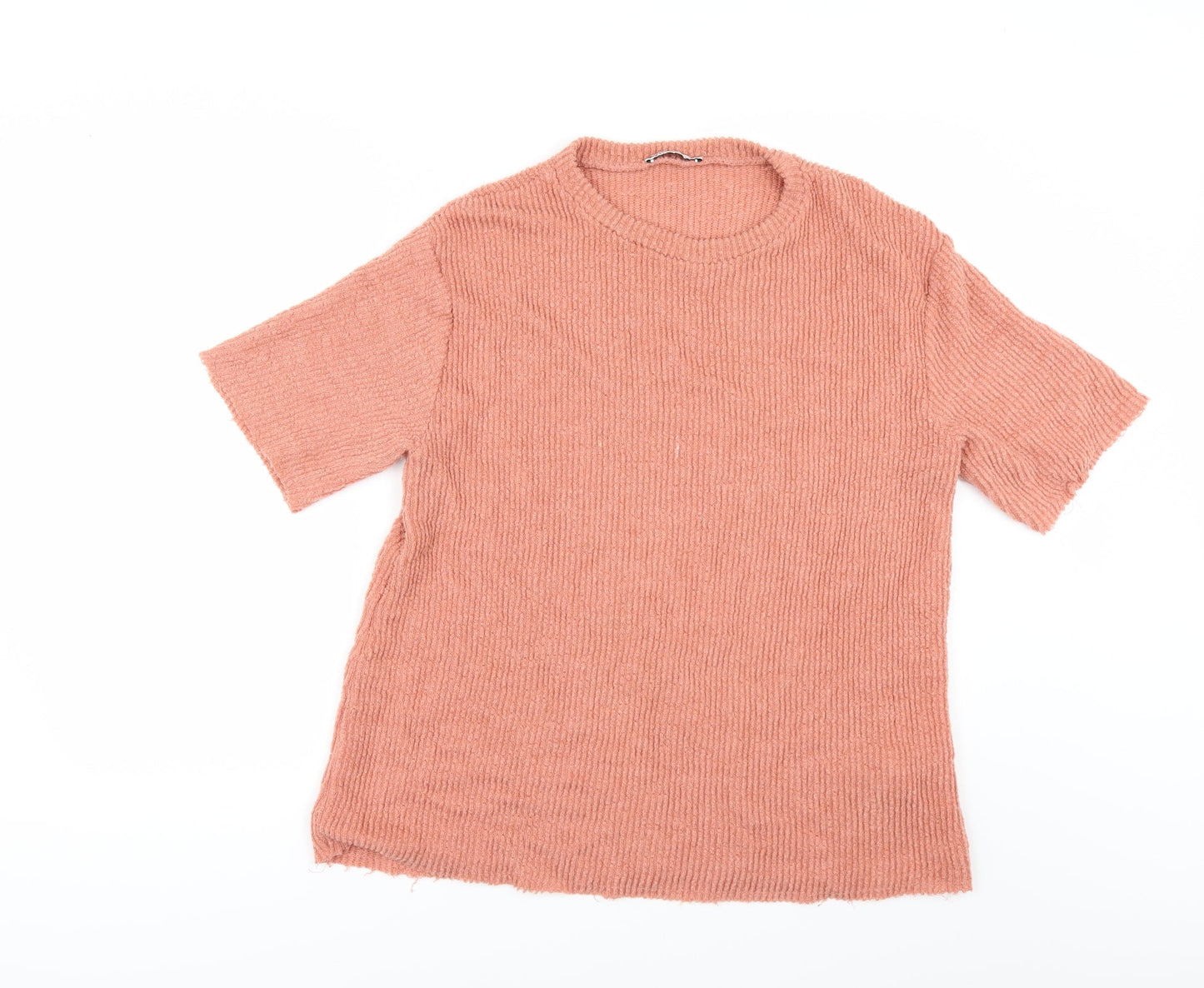 Zara Womens Orange   Basic T-Shirt Size M
