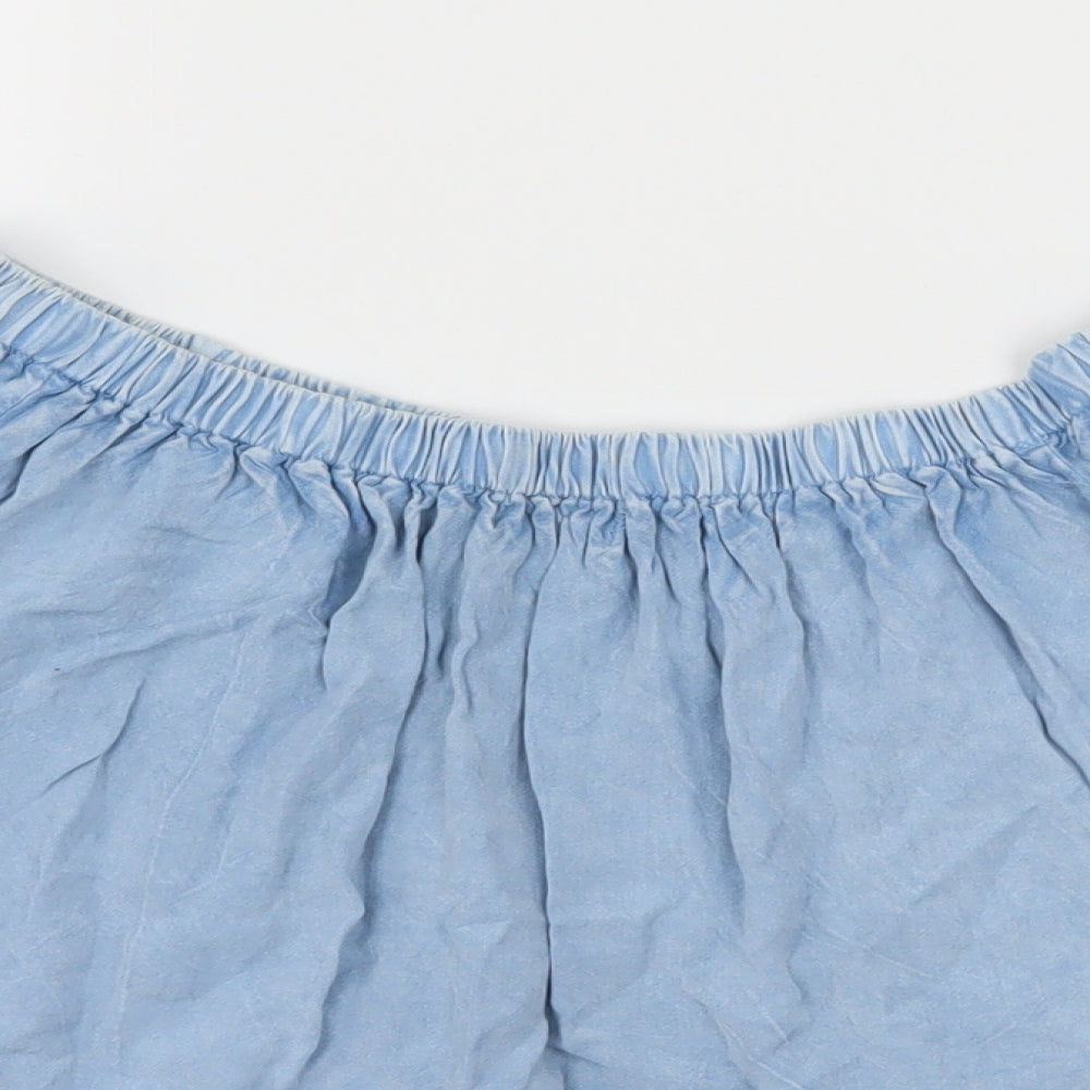 Preworn Girls Blue   Basic Blouse Size 10 Years