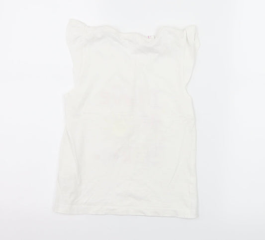 Young Dimension Girls White  Jersey Basic T-Shirt Size 7-8 Years  - I love Sunshine