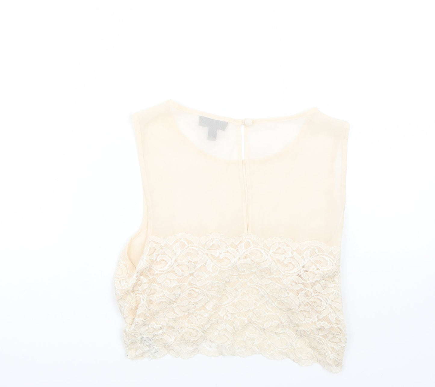 Topshop Womens Beige   Basic T-Shirt Size 6
