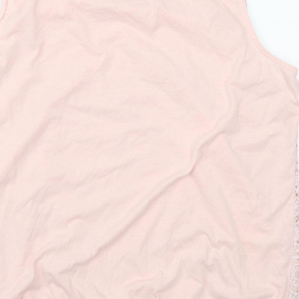 Bonmarché Womens Pink  Lace Basic Tank Size 16