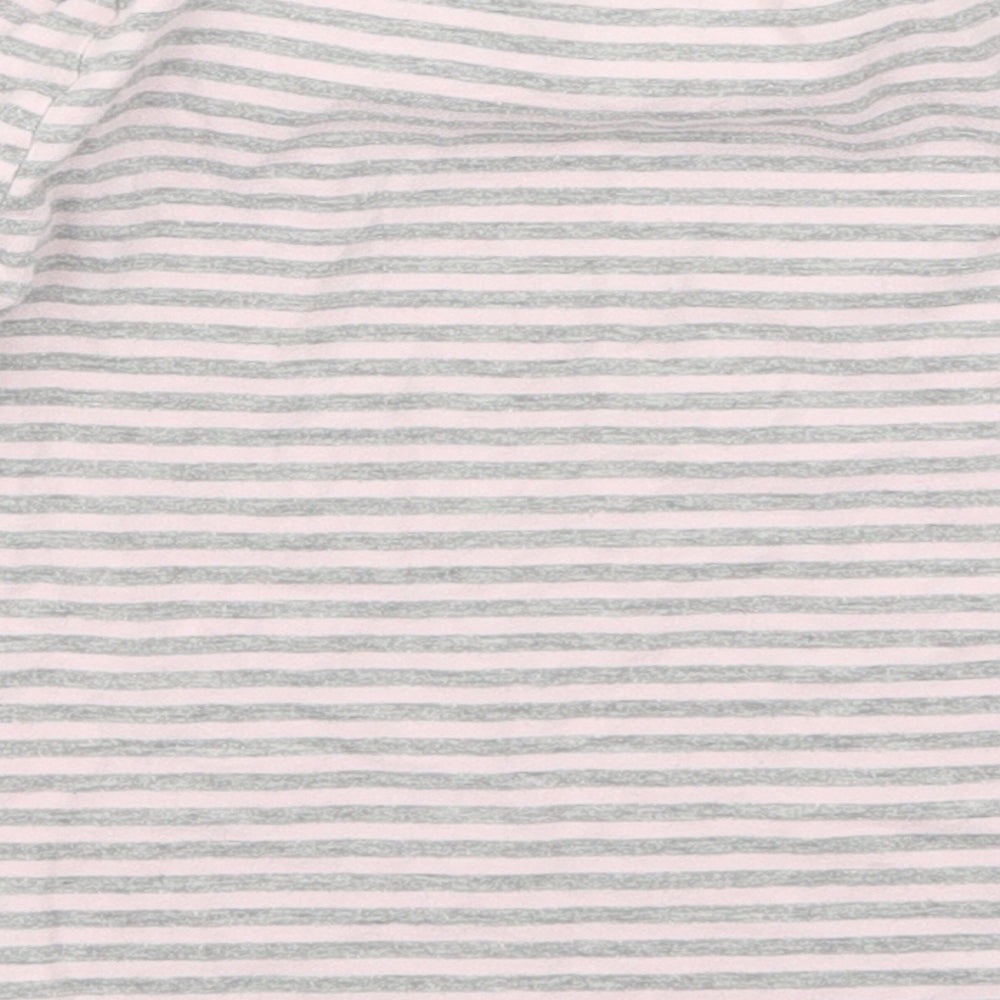 George Girls Pink Striped  Basic T-Shirt Size 4-5 Years