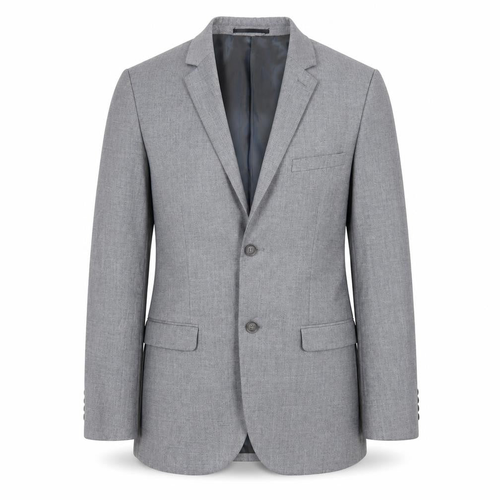 Front view of Topman men’s grey jacket suit jacket, size 38