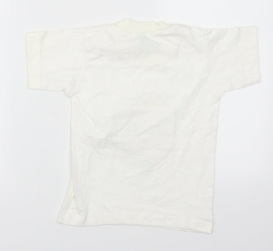 River Bay Boys White   Basic T-Shirt Size 4 Years  - Turtle Barbados