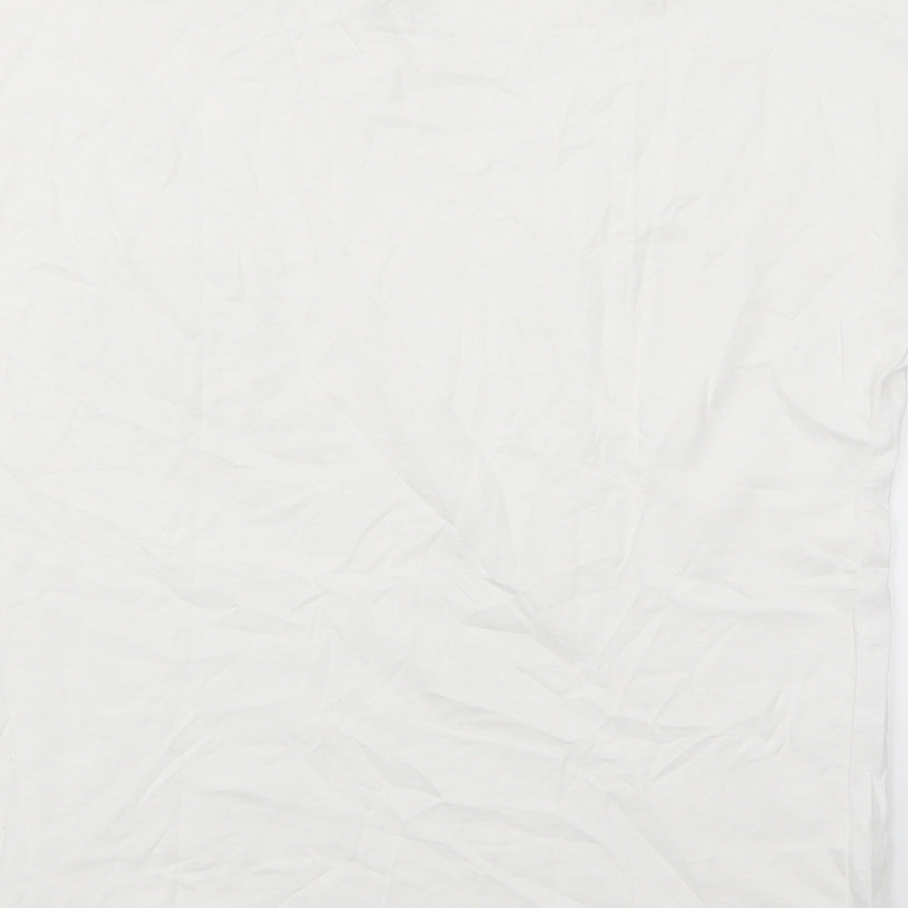 Primark Womens White Solid  Top Pyjama Top Size 12