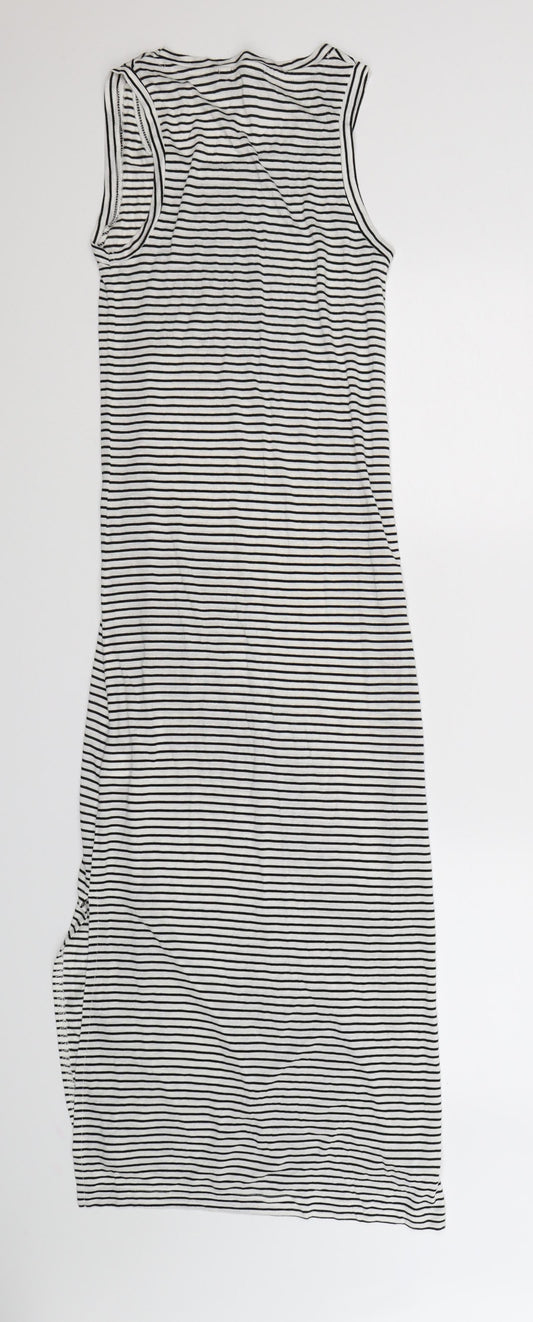 Atmosphere Womens White Striped  Tank Dress  Size 4