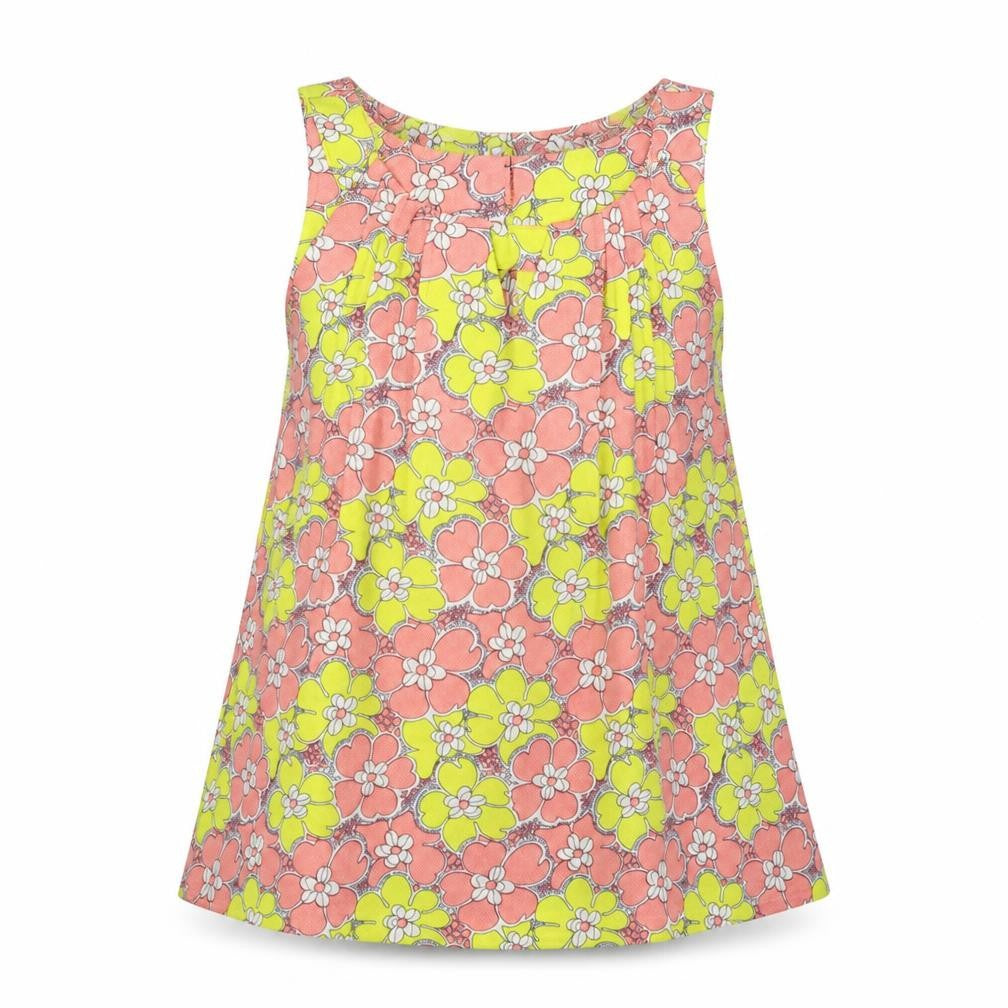 Front view of Izabel women’s multicoloured floral basic tank, size UK 12
