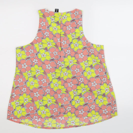 Izabel Womens Multicoloured Floral  Basic Tank Size 12