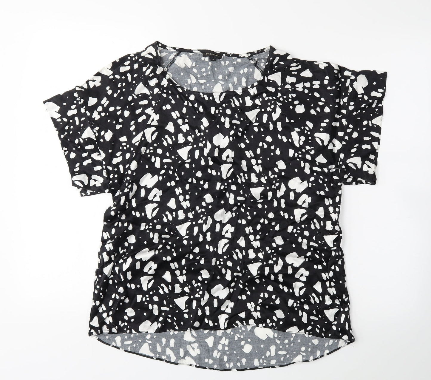 River Island Womens Black Polka Dot  Basic Blouse Size 8