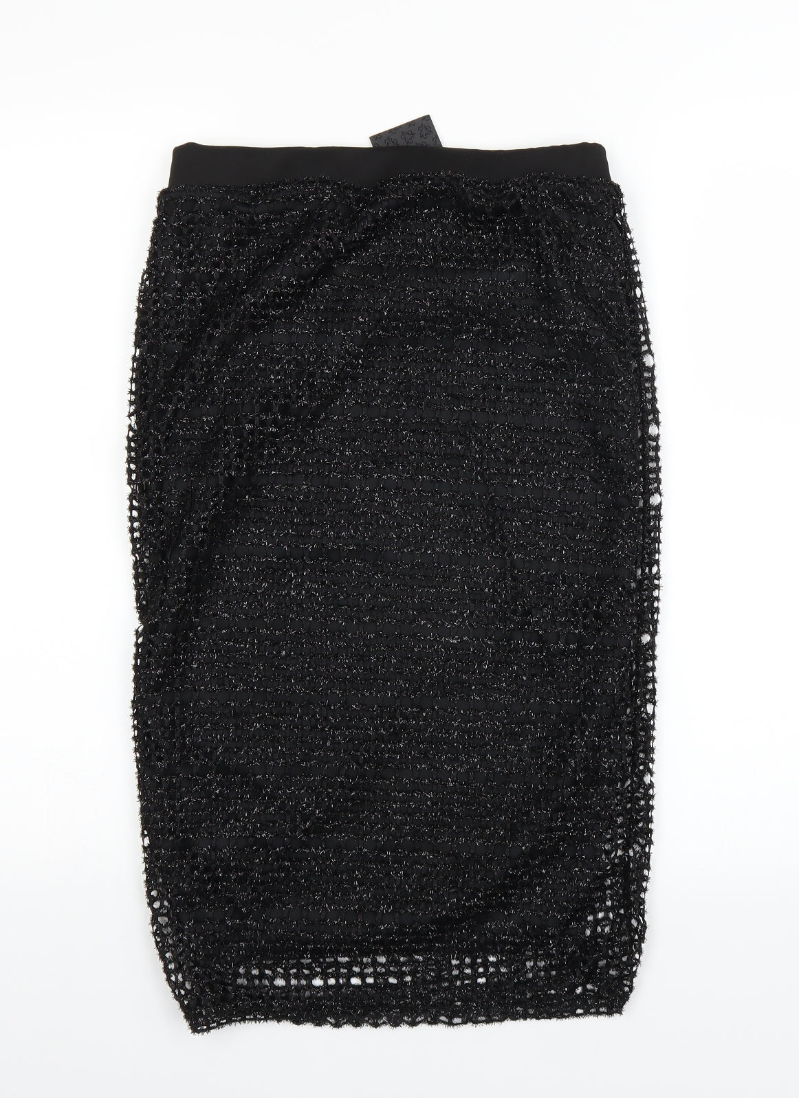 ayanapa Womens Black   A-Line Skirt Size 8