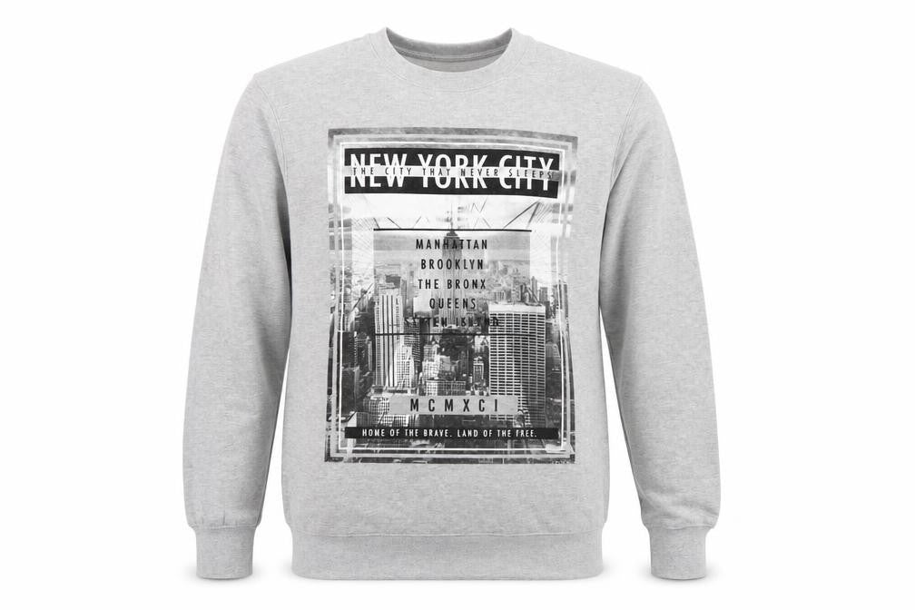 Front view of New Look Men men’s grey jumper, size L