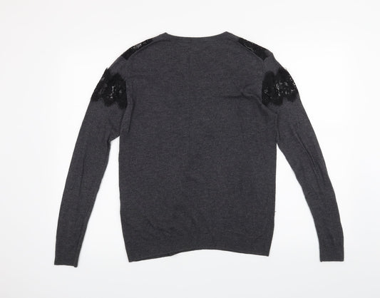 Warehouse Womens Grey   Pullover Jumper Size 6