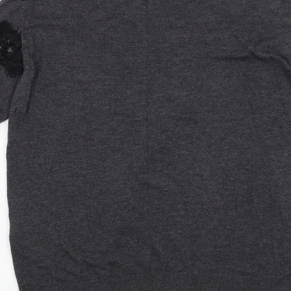 Warehouse Womens Grey   Pullover Jumper Size 6