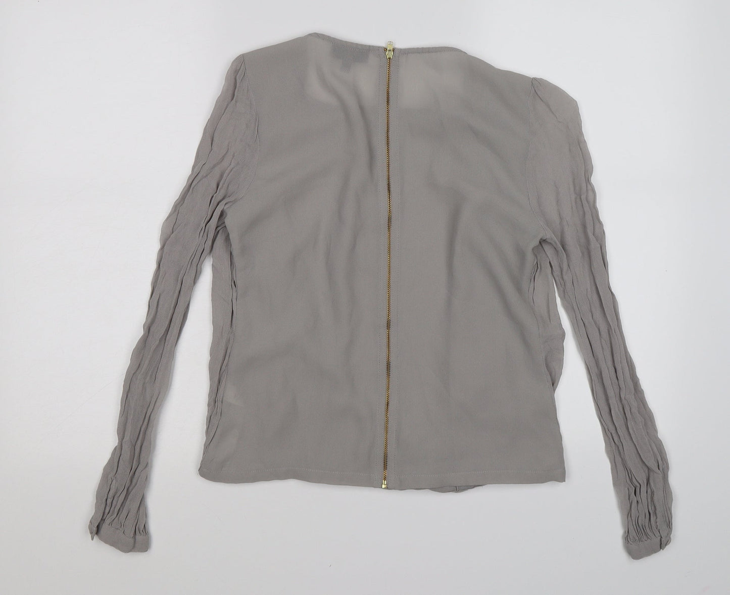 Topshop Womens Grey   Wrap Blouse Size 8