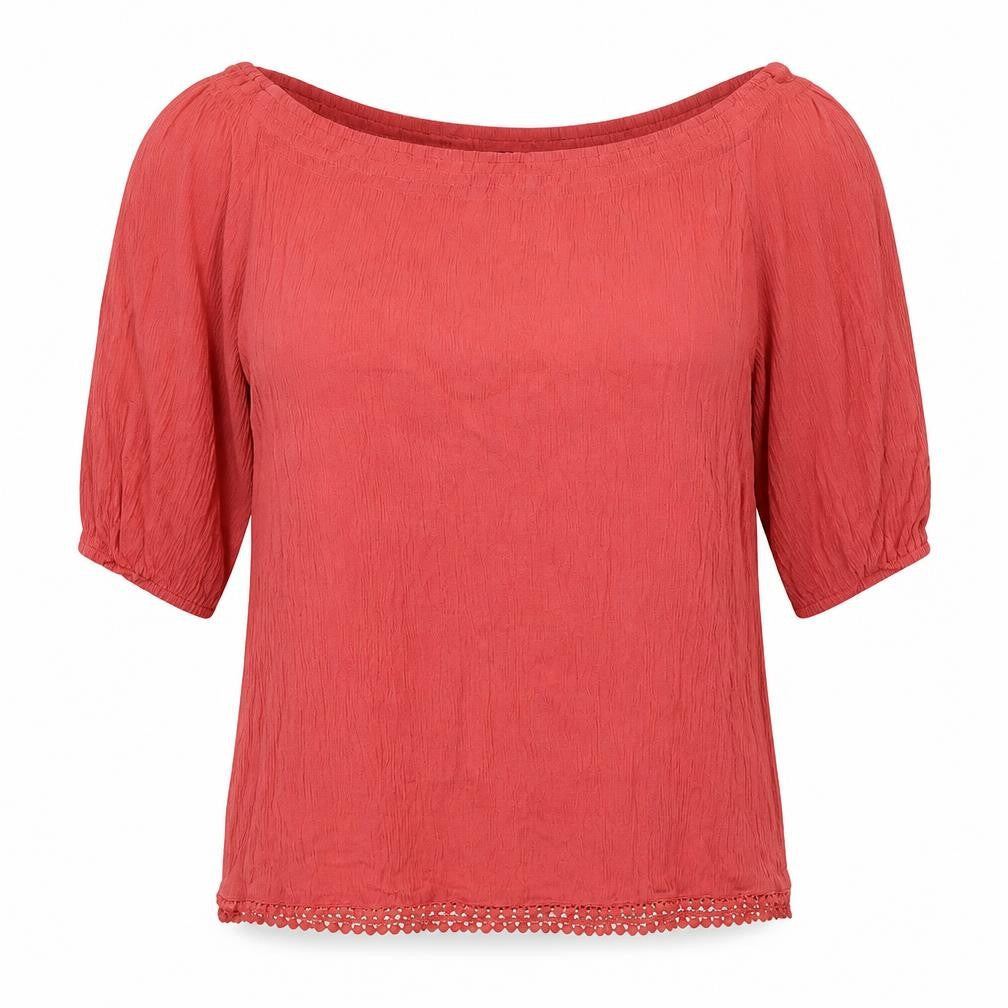 Front view of New Look women’s pink tunic t-shirt, size UK 12