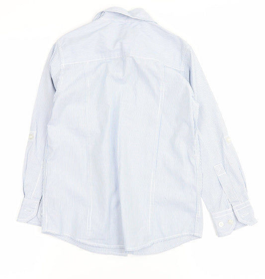 JCJ Boys Blue Striped  Basic Button-Up Size 7 Years
