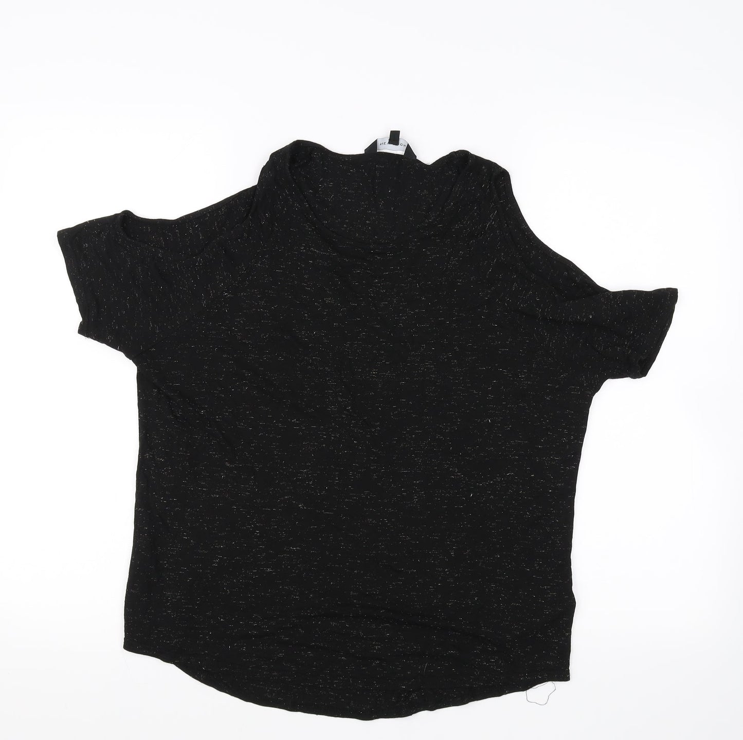 New Look Womens Black   Basic T-Shirt Size 12  - no shoulders