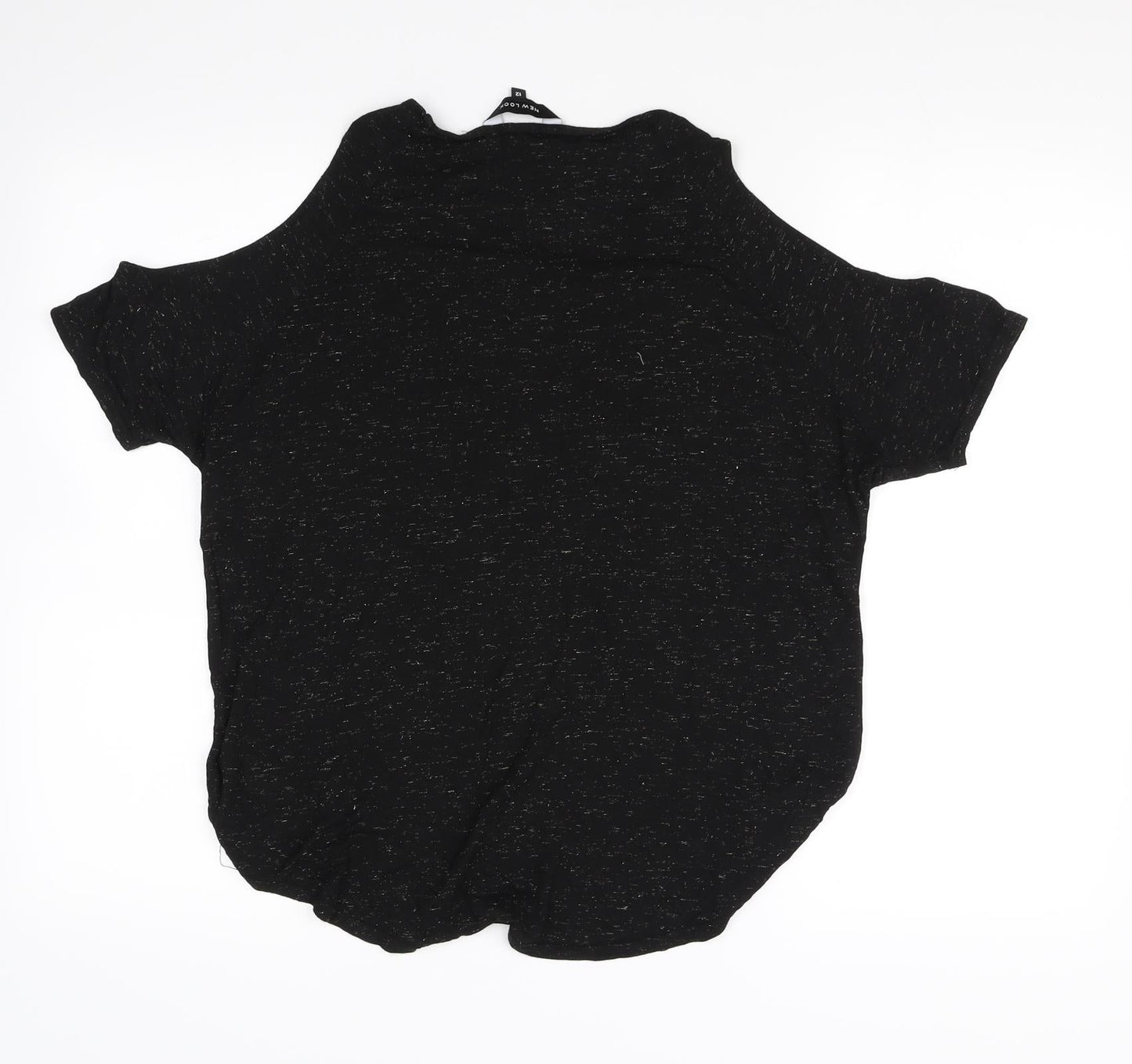 New Look Womens Black   Basic T-Shirt Size 12  - no shoulders