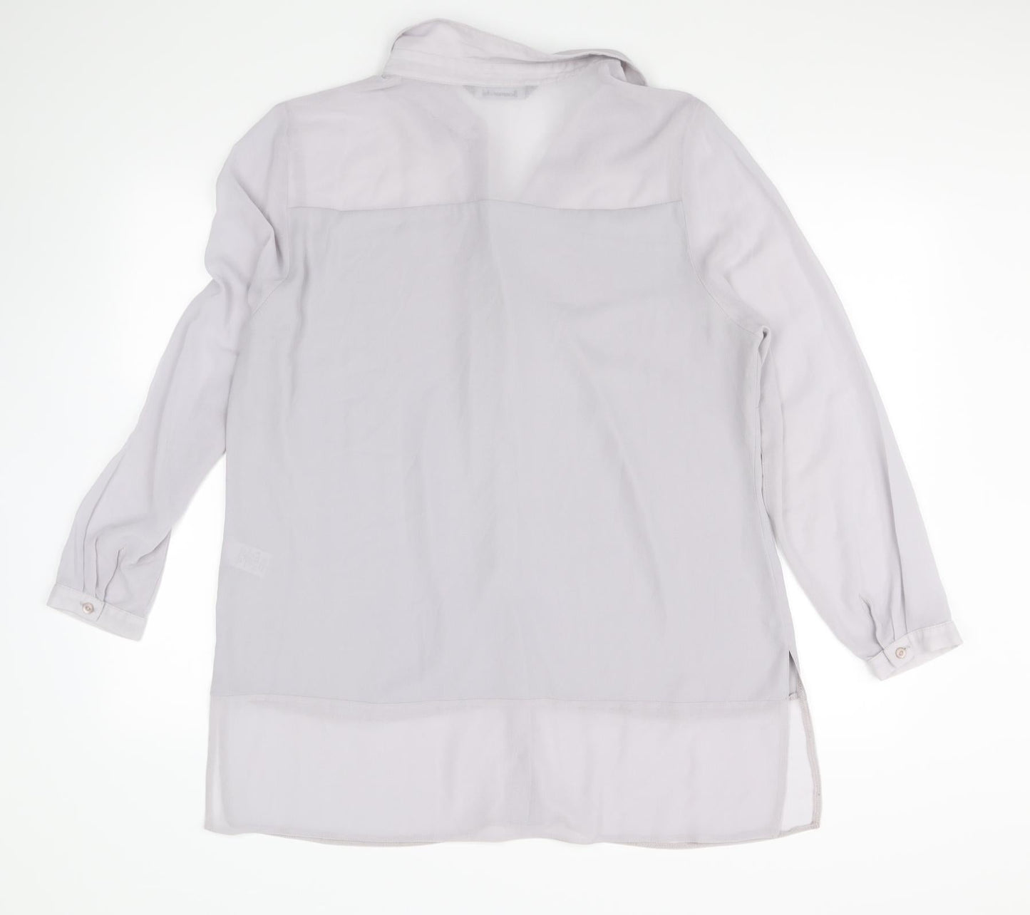 Bonmarche Womens Grey   Basic Button-Up Size 18