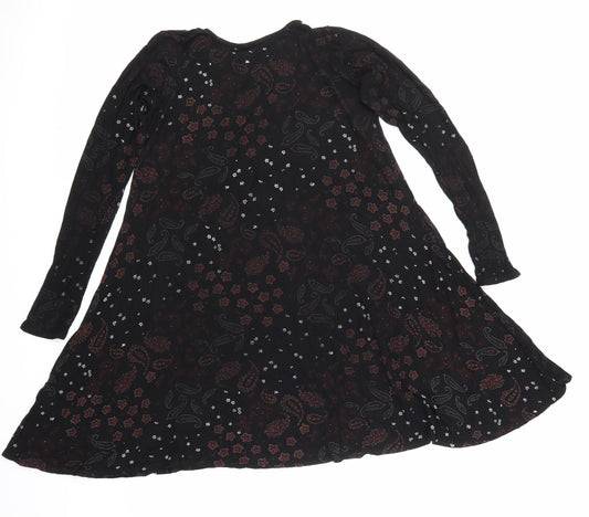 influence Womens Black Floral  Skater Dress  Size S